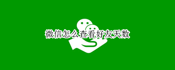 微信怎么查看好友天数 微信怎么查看好友天数和时间