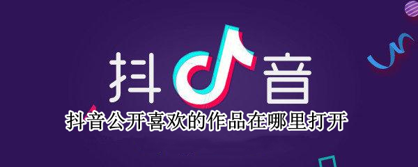 抖音公开喜欢的作品在哪里打开（抖音公开喜欢的作品在哪里打开呢）