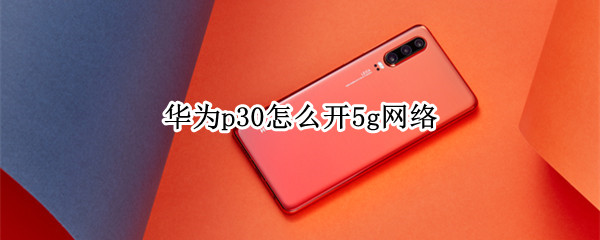 华为p30怎么开5g网络（华为p30pro怎么开5g网络）