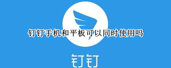 钉钉手机和平板可以同时使用吗