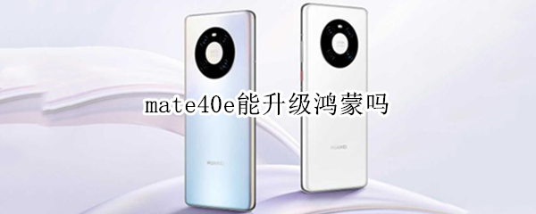 mate40e能升级鸿蒙吗（mate40e怎么升级鸿蒙吗）