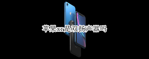 苹果xr是双扬声器吗（苹果xr是双扬声器吗怎么关）