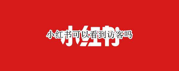 小红书可以看到访客吗 小红书可以看到访客吗是真的吗
