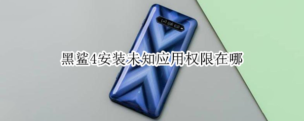 黑鲨4安装未知应用权限在哪 黑鲨4安装未知应用权限在哪里