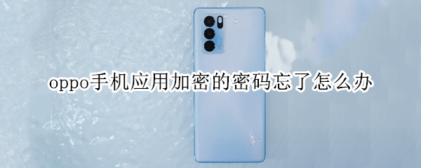 oppo手机应用加密的密码忘了怎么办（oppo手机应用加密的密码忘了怎么办您父亲名字是）