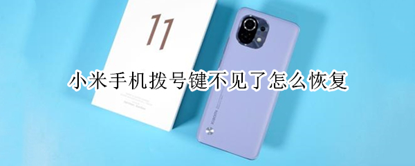 小米手机拨号键不见了怎么恢复（小米手机拨号键不见了怎么恢复原状）