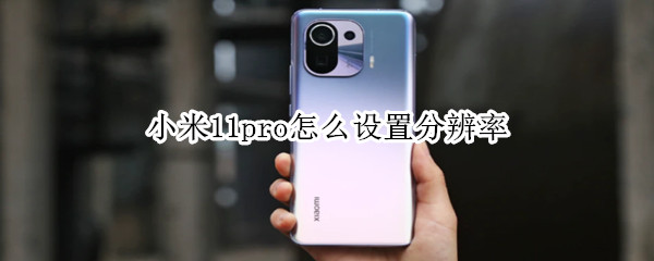 小米11pro怎么设置分辨率（小米11pro屏幕分辨率怎么调）