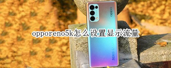 opporeno5k怎么设置显示流量 oppo reno5流量怎么设置