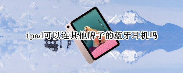 ipad可以连其他牌子的蓝牙耳机吗 ipad可以连其他牌子的蓝牙耳机吗苹果