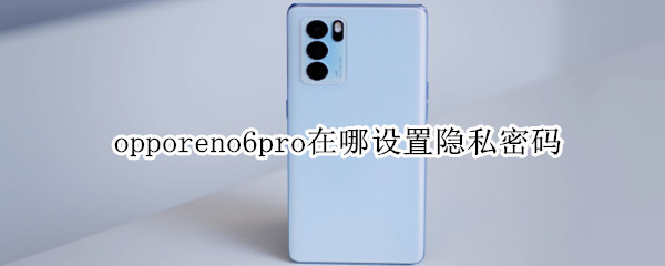 opporeno6pro在哪设置隐私密码 opporeno6怎么设置软件密码