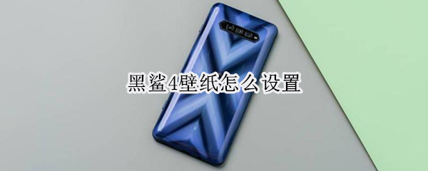 黑鲨4壁纸怎么设置（黑鲨4怎么换壁纸）