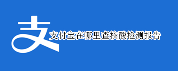支付宝在哪里查核酸检测报告（支付宝在哪里查核酸检测报告历史记录）