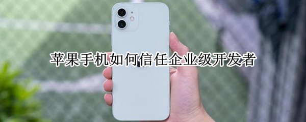 苹果手机如何信任企业级开发者 苹果手机如何信任企业级开发者软件