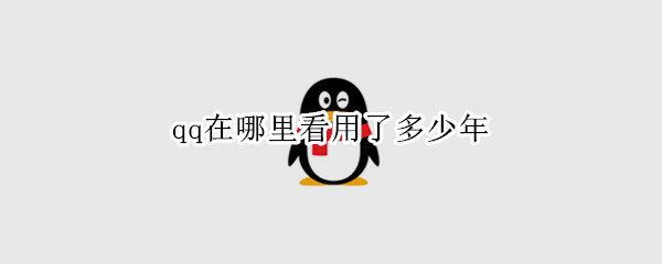 qq在哪里看用了多少年 qq在哪里看用了多少年手机