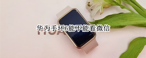 华为手环6能不能看微信（华为手环6能不能看微信消息）