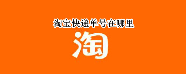 淘宝快递单号在哪里（淘宝快递单号在哪里看手机）