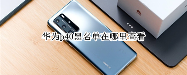 华为p40黑名单在哪里查看 华为p40黑名单在哪里查看苹果怎么拉拉黑名单