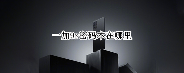一加9r密码本在哪里 一加手机密码本
