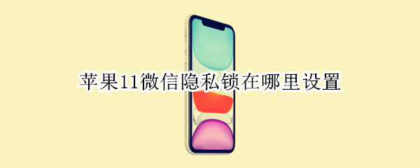 苹果11微信隐私锁在哪里设置 苹果12微信隐私锁在哪里设置