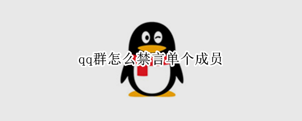 qq群怎么禁言单个成员 qq群怎么禁言单个成员手机
