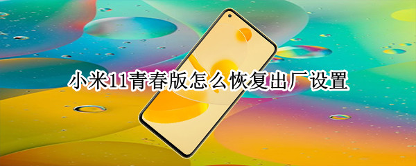 小米11青春版怎么恢复出厂设置 小米11青春版怎么恢复出厂设置在哪里