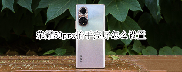 荣耀50pro抬手亮屏怎么设置 荣耀50pro双击亮屏怎么设置