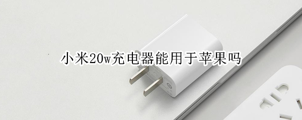 小米20w充电器能用于苹果吗（小米20w充电器能用于苹果吗13pro）