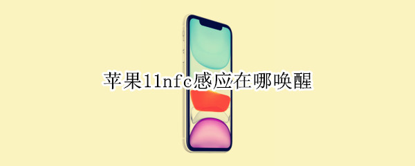 苹果11nfc感应在哪唤醒 苹果12怎么唤醒nfc