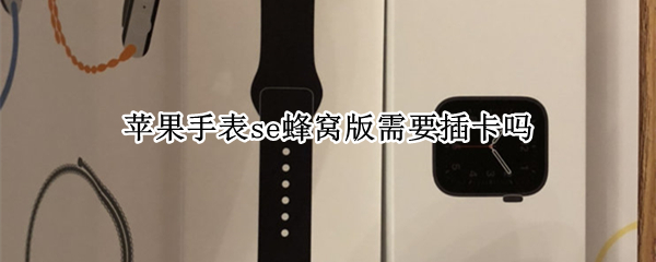 苹果手表se蜂窝版需要插卡吗（苹果手表se蜂窝版需要插卡吗）