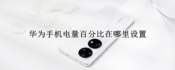华为手机电量百分比在哪里设置 华为手机调电量百分比在哪?