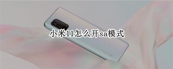 小米11怎么开sa模式（小米11怎么开sa模式手机）