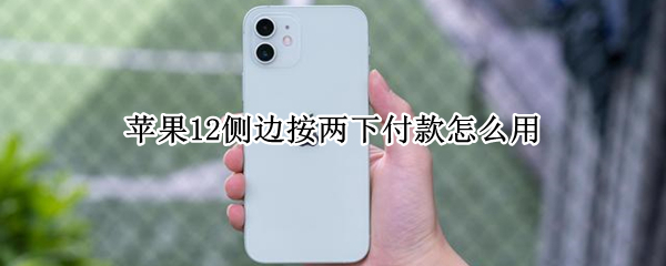 苹果12侧边按两下付款怎么用 iphone12按两下付款