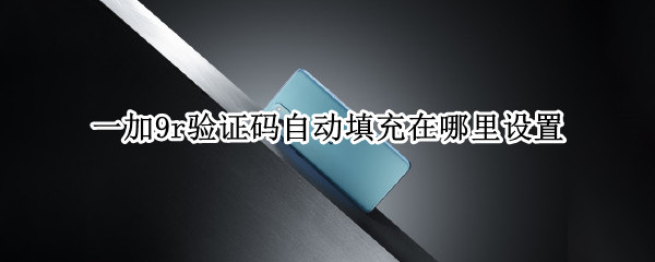 一加9r验证码自动填充在哪里设置 一加手机验证码怎么自动填入