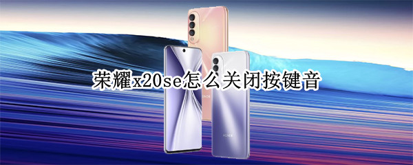 荣耀x20se怎么关闭按键音（荣耀x20se关机键）