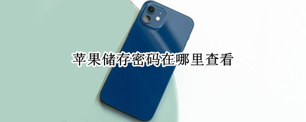 苹果储存密码在哪里查看 苹果储存密码在哪里查看到