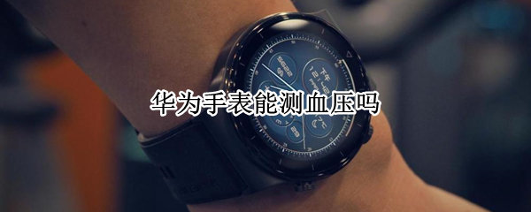 华为手表能测血压吗（华为手表能不能测血压）