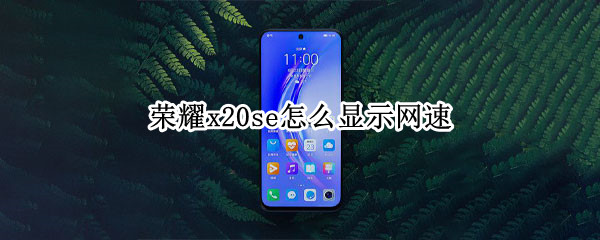 荣耀x20se怎么显示网速 荣耀50se怎么显示网速
