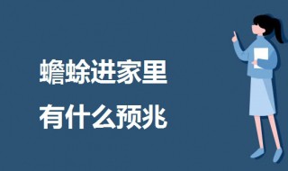 蟾蜍进家里有什么预兆
