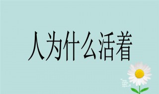 人的一生到底为的什么而活着（人的这一生到底是为了什么而活着）