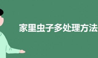 家里面虫子多怎么处理（家里虫子多怎么解决）