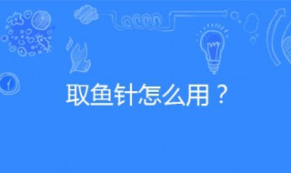 取鱼针正确使用方法（摘鱼针怎么用）