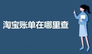 淘宝账单在哪里查 淘宝账单总消费怎么查询