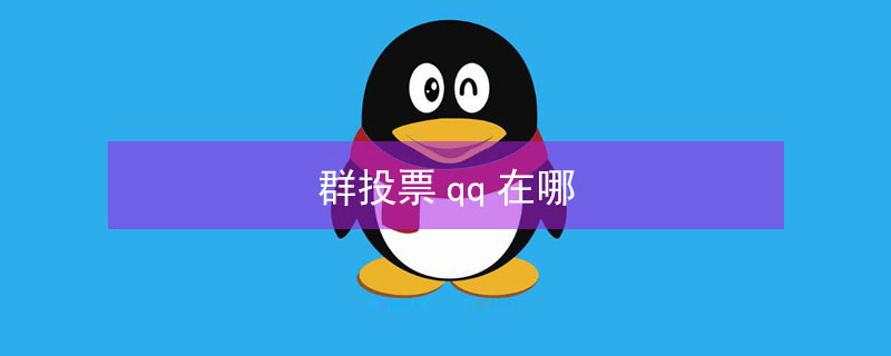 群投票qq在哪 群投票qq在哪找