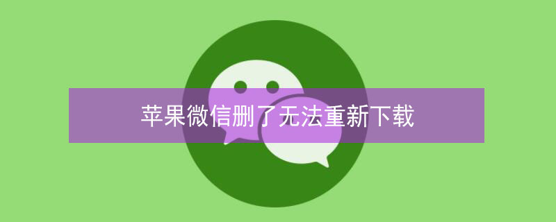 iPhone微信删了无法重新下载（iphone微信删了无法重新下载怎么回事）