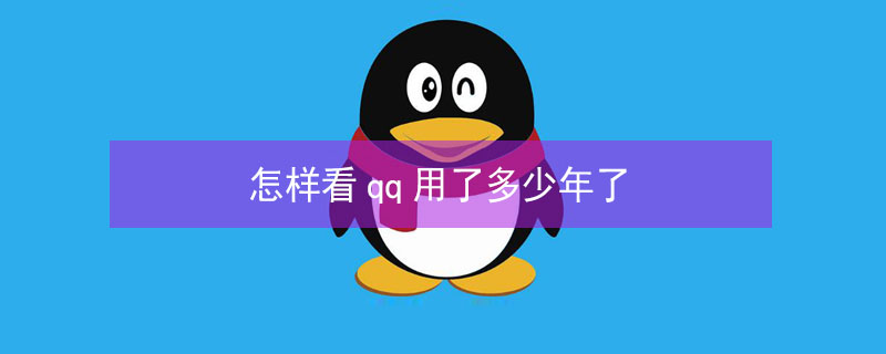 怎样看qq用了多少年了（怎么看qq用了多少年了）