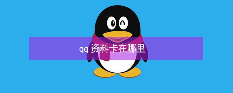 qq资料卡在哪里（qq资料卡在哪里打开）