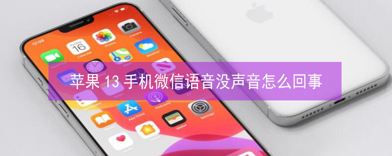 iPhone13手机微信语音没声音怎么回事 iphone13手机微信语音没声音怎么回事啊