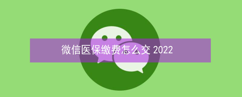 微信医保缴费怎么交2022 微信医保缴费怎么交费