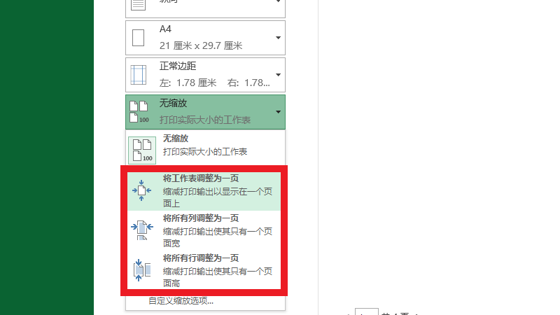 打印怎样将2页缩成1页