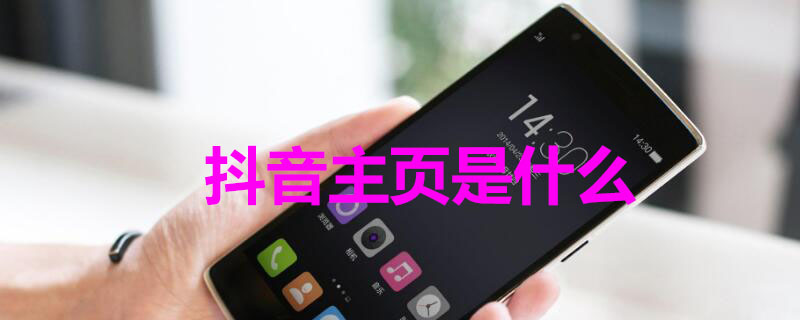 抖音主页是什么（抖音主页是什么意思）